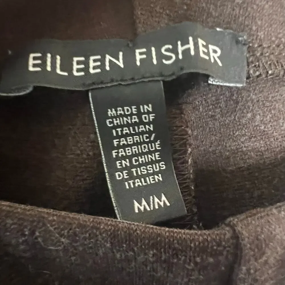 Eileen Fisher brown pull on Straight leg tencel lyocell blend pants Size Medium - Picture 5 of 8